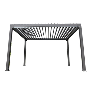 3*4m motorlu açık ve kapalı panjur tenteler kemerler çardaklar pergolalar bahçe alüminyum çardaklar açık LED ve yan ekran - Product Image 5