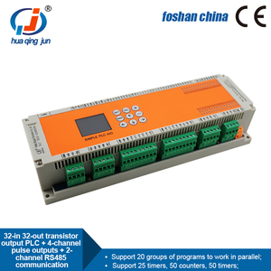 Huaqingjun 32-in 32-out Transistor Output PLC 6W Logic Control DC24V PLC con uscite a impulsi a 4 canali con RS485 per HMI - Product Image 3