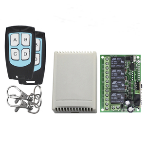 433Mhz 4 canali wireless learning code 24V/12V kit interruttore e controller telecomando per cancello - Product Image 1
