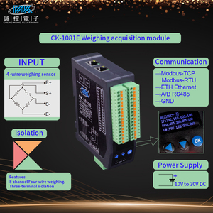 Módulo de adquisición de pesaje de 8 canales, comunicación RJ45, RS485, Modbus, Tcp, EtherCAT, red para sensor de presión de pesaje, 1 unidad, 2 unidades - Product Image 5