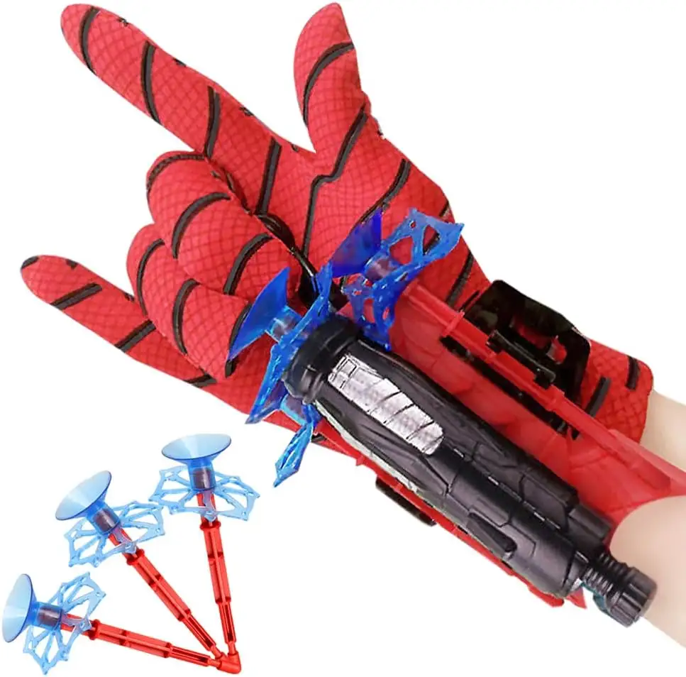 2023 Nieuwe Spiderman Pols Launcher Speelgoed Spin Handschoenen Man Cosplay Cadeau Voor Kinderen