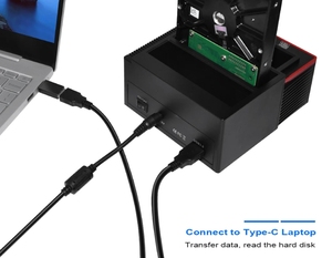 多功能2.5 "/ 3.5" USB 3.0至2个SATA端口1个IDE端口外部硬盘驱动器扩展坞读卡器USB3.0集线器 - Product Image 5