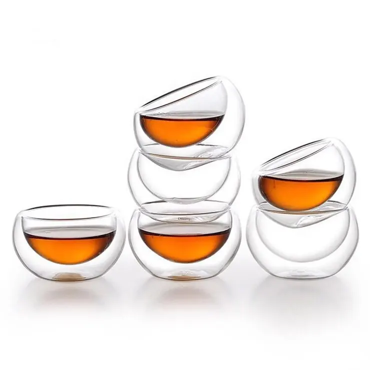 Sell Well New Type 2022 New Glass Cups Double Wall Glass Cute High Borosilicate Glass tea cups set