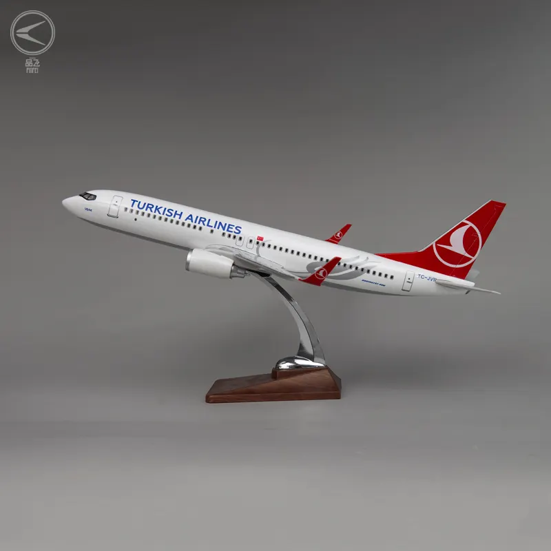 Avião de qualidade para negócios, modelo de avião de qualidade boeing 737-800 linhas turcas 47cm balança 1/85