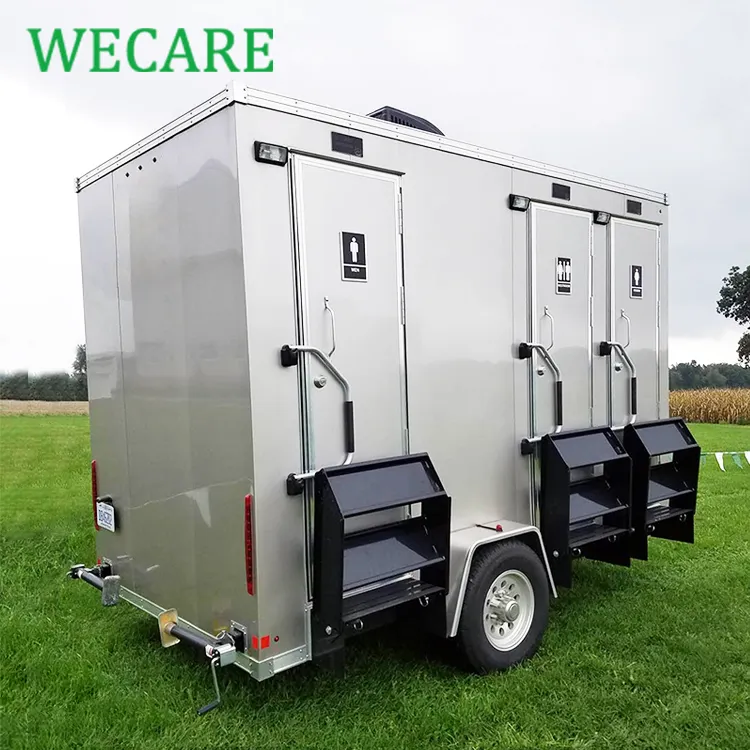 Wecare Sang Trọng Xách Tay Phòng Tắm Nhà Vệ Sinh Trailer Nhà Vệ Sinh Các Nhà Sản Xuất Ngoài Trời Di Động Nhà Vệ Sinh Cắm Trại Di Động Nhựa Giá