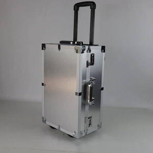 定制带轮子的小型铝制拉杆箱定制公文包和工具展示柜 - Product Image 2