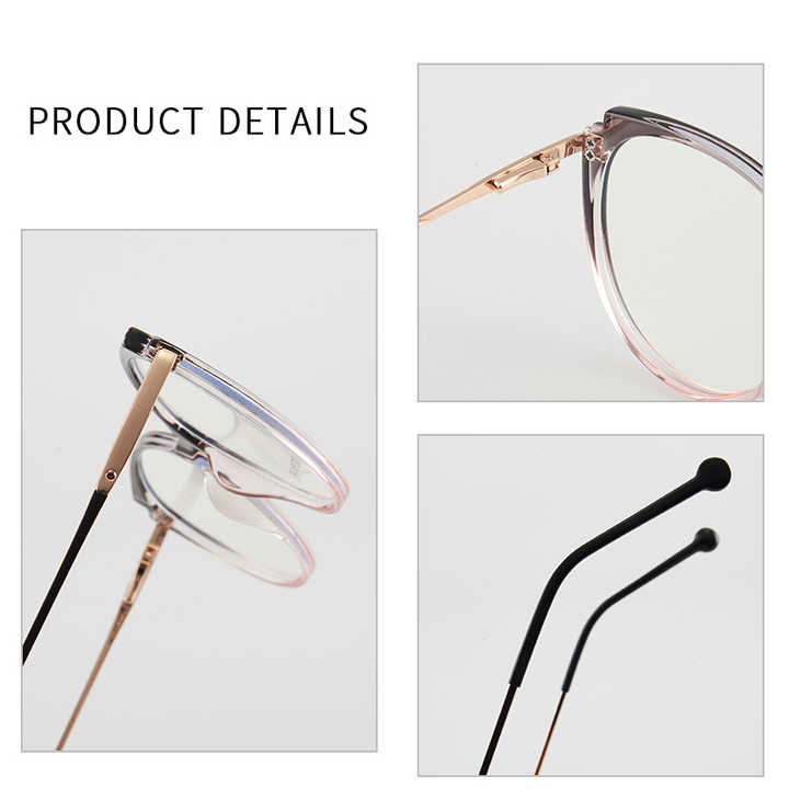 87120Cat Eye Spring Hinge Computer Cp Glasses Optical Frame Retro Eyeglasses Glasses Frames