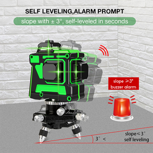Trípode nivelación automática 12 líneas 3D verde rotación automática láser inalámbrico herramienta de construcción de nivel Dumpy - Product Image 4