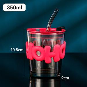 Toptan renkli kahve fincanı ev Drinkware suyu kahve kapaklı bardak ve iş hediyeler için saman - Product Image 2