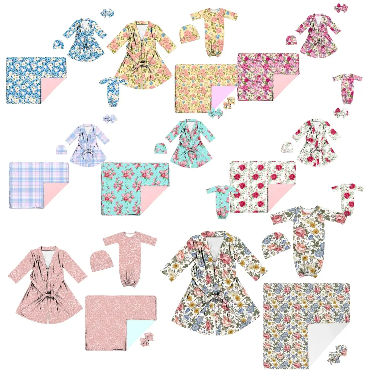 Yiwu Yiyuan-ropa de maternidad tribal para mujer, bata de bebé, conjunto envolvente de hospital, boutique, conjunto de traje de dormir para bebé recién nacido