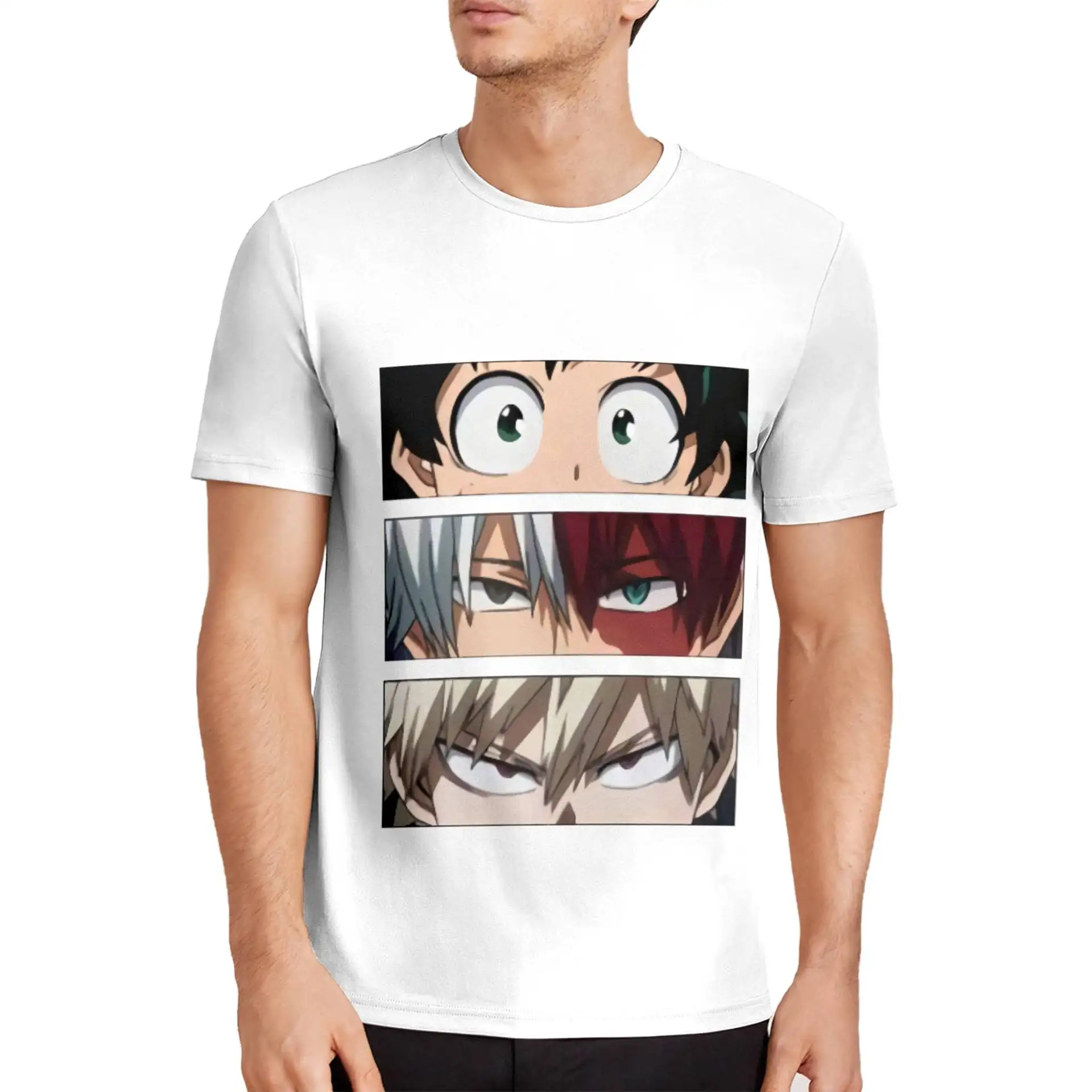 OEM ODM Impressão Digital Personalizado Anime Dos Desenhos Animados T-shirt Meu Herói Academia T Shirt Para Homens Unisex