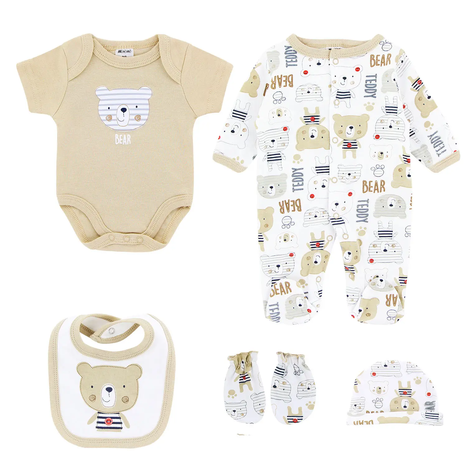 Tutina per neonato di alta qualità tutina per neonato in cotone organico vestiti per bambina all'ingrosso set di abbigliamento per bambini
