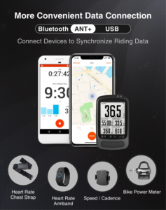 无线数字速度计里程表自行车电脑带BLE ANT + USB全球定位系统自行车电脑 - Product Image 6