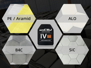 Tùy chỉnh III & IV chất lượng 10 "x 12" cứng Hexagon gốm chiến thuật <span class=keywords><strong>Armor</strong></span> tấm cho Superior bảo vệ tốc độ cao - Product Image 4