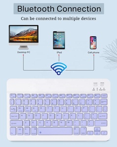 Ultra Slim Mini Colored pink <strong>Keyboard</strong> Wireless Magic <strong>bluetooth</strong> <strong>Keyboard</strong> for ipad 10.2 10.5 10.9 11 12.9 Inch - Product Image 4
