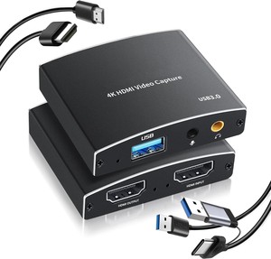 USB3.0 HDMI视频采集卡，带麦克风4K 2K HDMI环路，适用于PS4游戏音频视频直播 - Product Image 2
