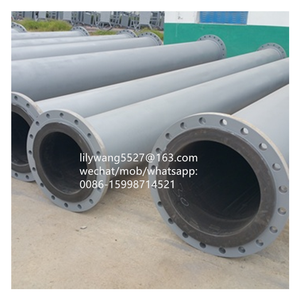 Her iki ucunda galvanizli AMME B16.5 WN flanşlar ile hdpe hdpe kaplamalı çelik boru - Product Image 5