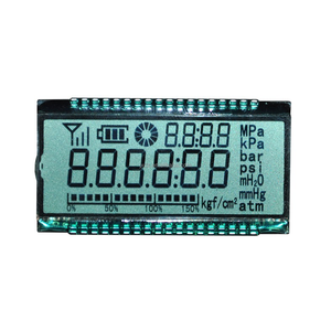Doppia fila 8 caratteri codice segmento LCD schermo di pressione gauge display LCD GDC04362 con orologio/di energia elettrica - Product Image 1