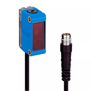 Sensores fotoeléctricos en miniatura de luz roja visible para detectar objetos transparentes, rango de sensor de 5 m, Sick, 1 unidad