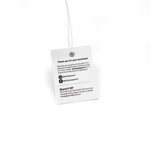 Clothing Hang <strong>Tag</strong> <strong>Custom</strong> <strong>Printing</strong> Name Logo Paper Hang <strong>Tag</strong> With <strong>String</strong> - Product Image 4