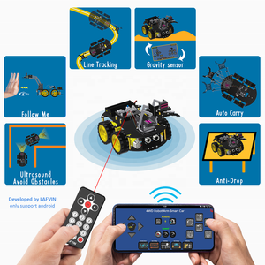 LAFVIN Mechanischer 4WD Roboterarm Auto Kit Roboterarm Programmier barer STEM Spielzeug/Support Android Spielzeug roboter für Arduino