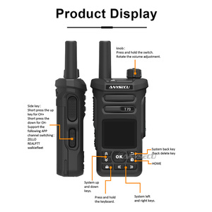 Anysecu mới T70 4G PoC Android 5.1 đài phát thanh 4000mAh 4 + 512G IP54 làm việc với zello/REAL-PTT/walkiefleet Walkie Talkie - Product Image 5