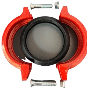 Fire Ductile Iron Pipe Fluted Pipe Fittings and <strong>Couplings</strong> <strong>5</strong>&quot; groove Rigid Joint Clamp Steel Clamp Galvanized Pipe Accessories