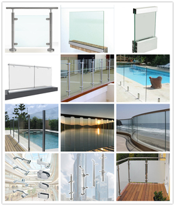 Sicurezza senza cornice in vetro temperato ringhiera di recinzione di vetro pannelli di recinzione in alluminio U canale per ponte balaustre corrimano - Product Image 3