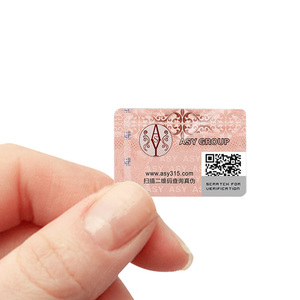 Wholesale Custom Security Scratch Off Stickers Anti-counterfeiting QR <strong>Code</strong> Stickers with Security Thread - Product Image 2