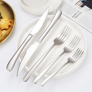 不锈钢餐具餐具餐饮婚礼散装餐具勺子和叉子套装 - Product Image 3