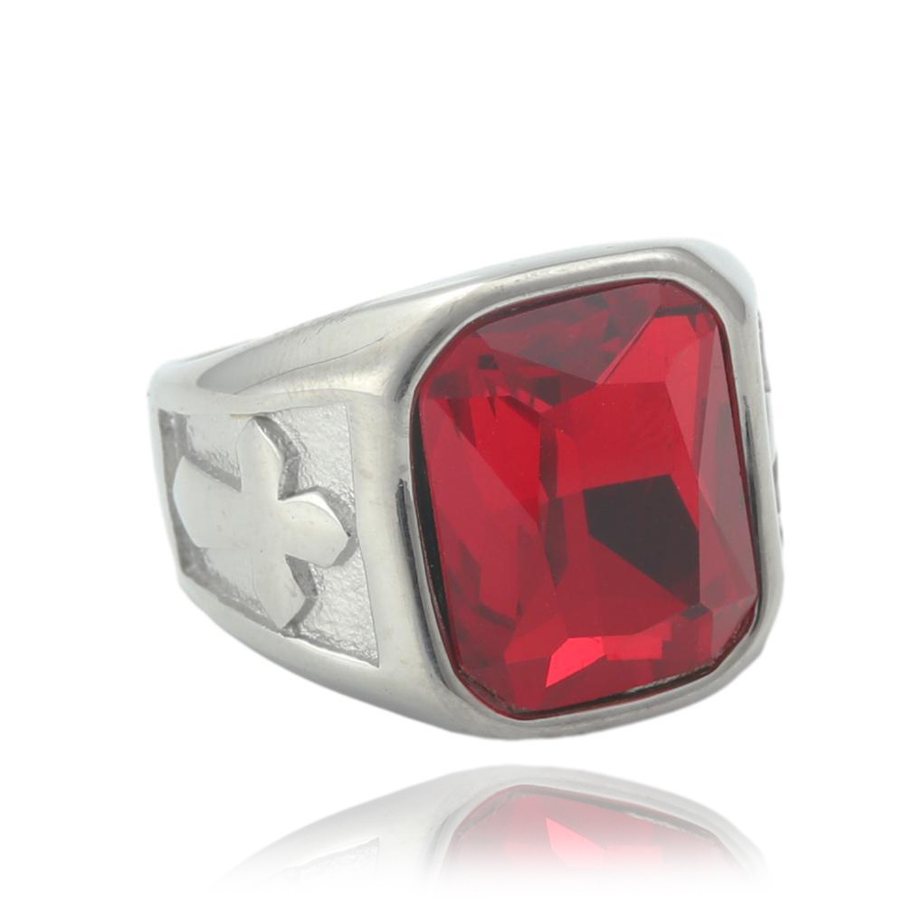 Pierre rouge couleur acier