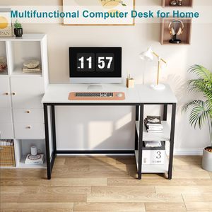 Современный минималистский белый MDF мини настольный компьютерный стол для домашнего офиса простой дизайн компьютерный стол мебель - Product Image 2