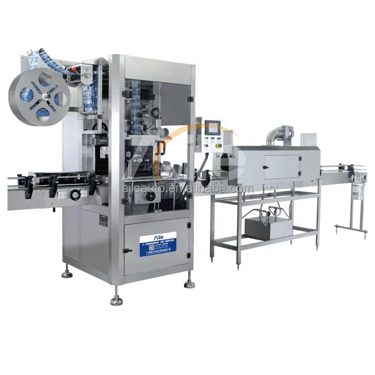 A set of Sleeve Labeling Equipment with Steam Shrink Tunnel Air Freshener Spray Packaging Line Novice Factory Preferred Machine
