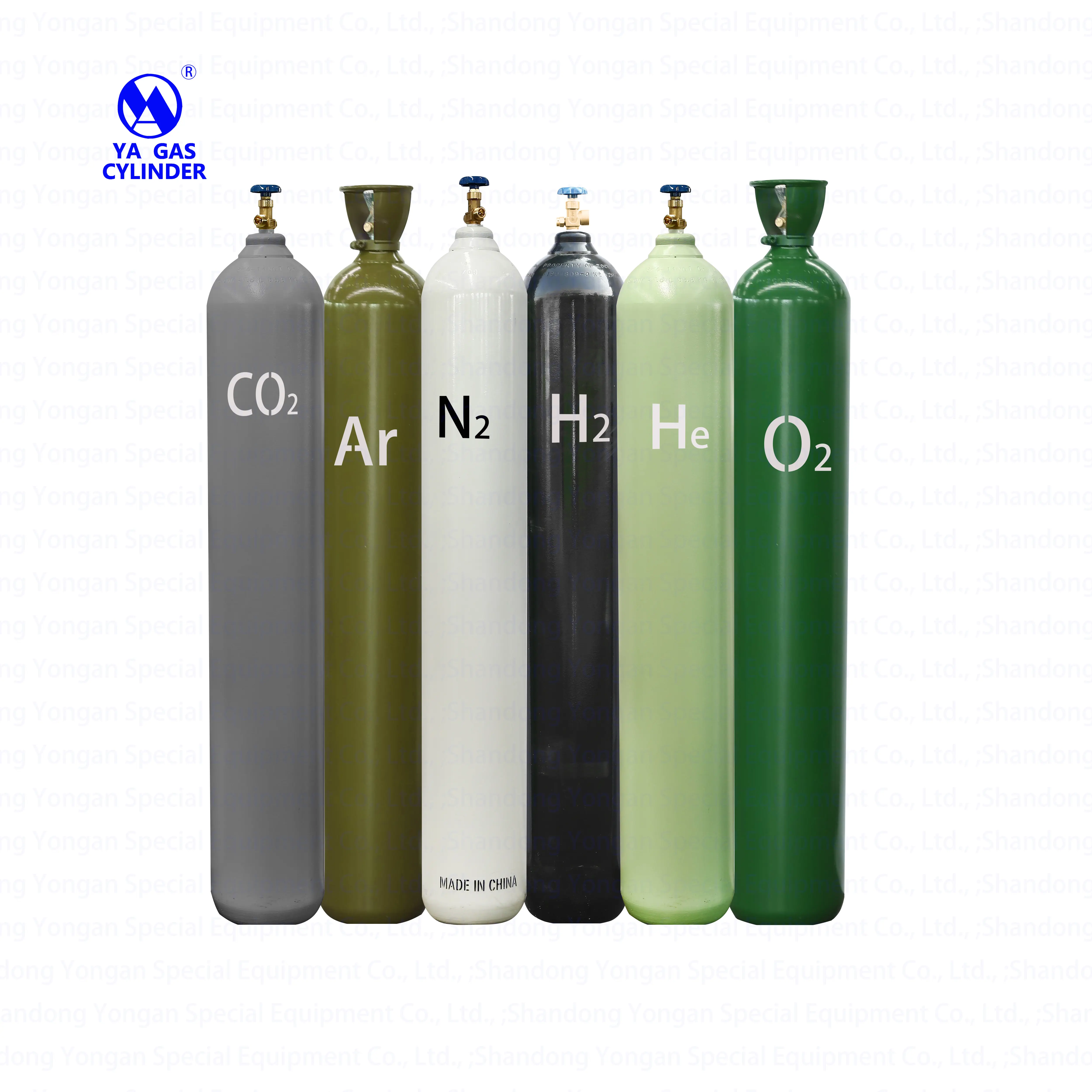 Prezzo di fabbrica bombola per gas industriale ricaricabile N2/azoto O2/ossigeno CO2/anidride carbonica H2/idrogeno