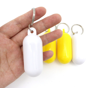 Pastillas cilíndricas Regalo Piscina promocional Impermeable Flotador en blanco Llaveros con llavero de metal - Product Image 2