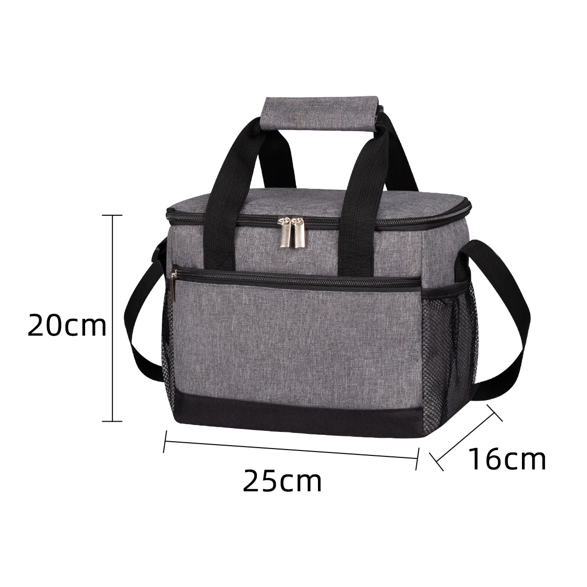 Sac isotherme sans capuche de petite taille en gris