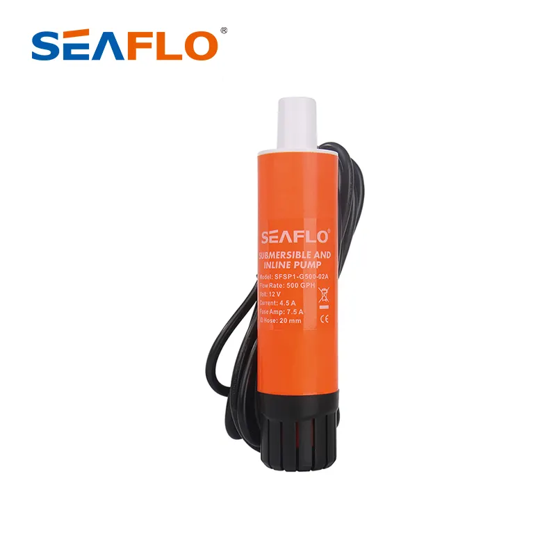 SEAFLO-minibomba de agua sumergible Solar, 12 DC, 500GPH, estándar, para barco