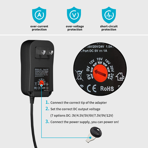 41W evrensel çok gerilim AC/DC adaptör anahtarlama güç kaynağı 8 seçilebilir adaptör fişler için uygun 6 V 24 V cihazı - Product Image 5