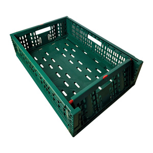 Contenedores de plástico reciclables, apilables y encajables, cajas plegables de frutas y verduras para almacenamiento logístico de cosecha agrícola - Product Image 6