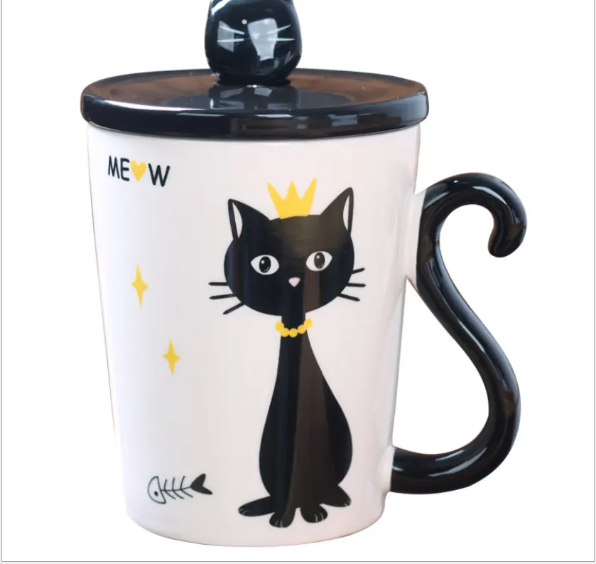 Sublimación 3D niños animales tazas personalizadas registro animal en forma de tazas Caja de regalo Logotipo moderno Cerámica Café caliente Taza de agua Taza