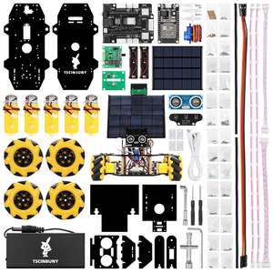 Tscin buny 4WD Smart Robot Auto Chassis Elektronische Herstellung DIY Tool Kit mit Batterie kasten für Arduino