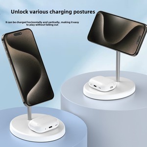 Fabrikanın yeni 2-in-1 kablosuz şarj cihazı Apple telefonları 2-in-1 uyumluluk için hızlı manyetik şarj - Product Image 5