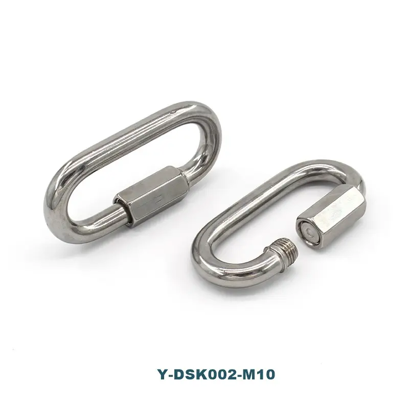 Quicklink Hướng dẫn sử dụng khóa Kết nối khóa thép không gỉ Vòng Carabiner Clip đồng thau và sắt leo núi móc phần cứng
