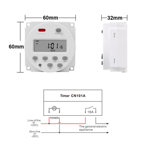 CN101A 5V 12V 24V 110V 220V Digitaler Timer-Schalter 7 Tage wöchentlich Programmier barer Zeitrelais-Programmierer Eingebauter Akku
