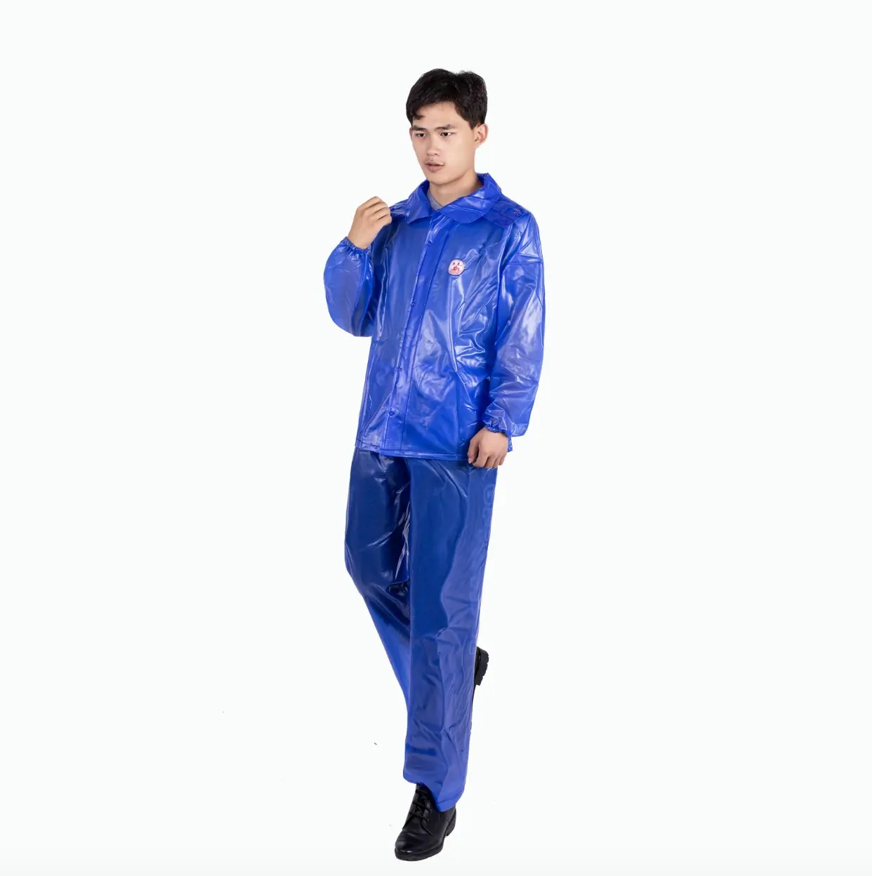 Haute qualité 0.5mm PVC imperméable réutilisable pêcheur pêche imperméable pour marin marin travail veste de pluie imperméables ensemble