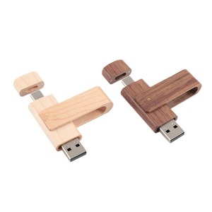华为高速32GB C型枫木材料u盘定制激光或印刷标志竹u盘 - Product Image 3