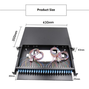 FTP/SC/UPC/APC 12 puerto 24 núcleos de 19 pulgadas ODF de montaje en rack caja de terminación FTTH FC/ST/LC/panel - Product Image 6