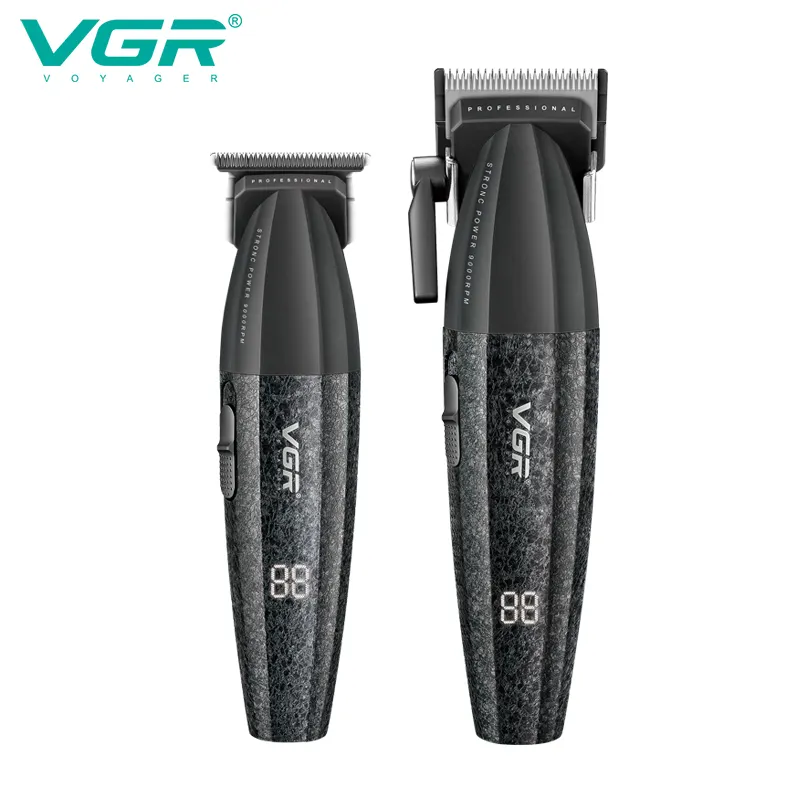 Tondeuse à cheveux professionnelle rechargeable pour hommes pour salon de coiffure VGR V-640 DLC lame moteur haute vitesse