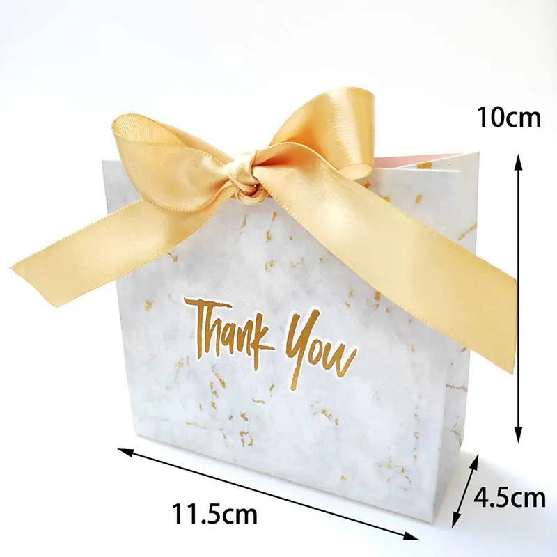 Marble pattern+gold ribbon