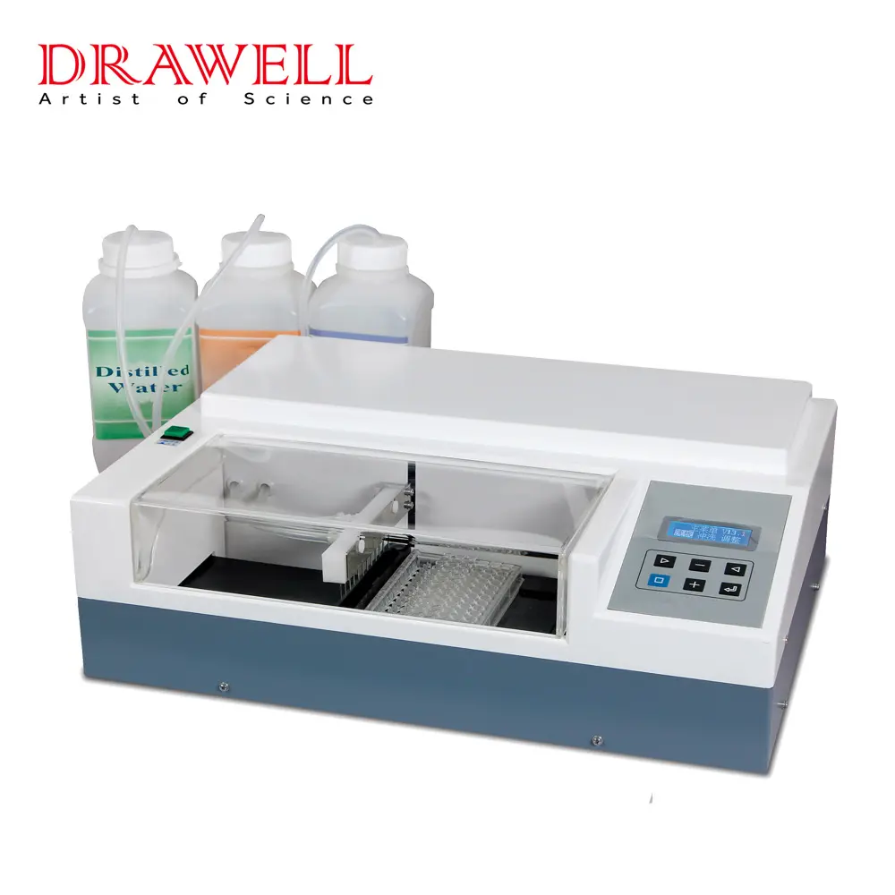 Drawell DNX-9620 Elisa yıkayıcı mikroplaka okuyucu yıkayıcı Elisa mikroplaka yıkayıcı fiyat